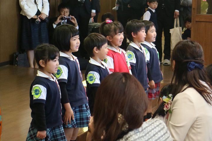 在園児のお兄さんお姉さんからお祝いの言葉