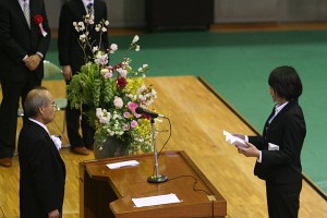 豊田学舎入学式 新入生代表宣誓